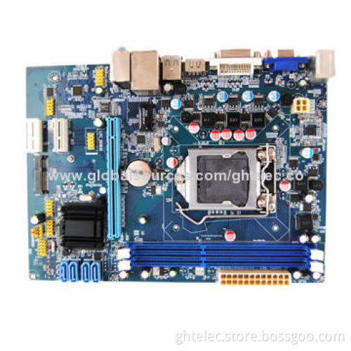 Dual-channel 4 x SATA 3GB/Second Connector H61 Motherboard, Supports DDR3 1,333/1,066/800 Memory